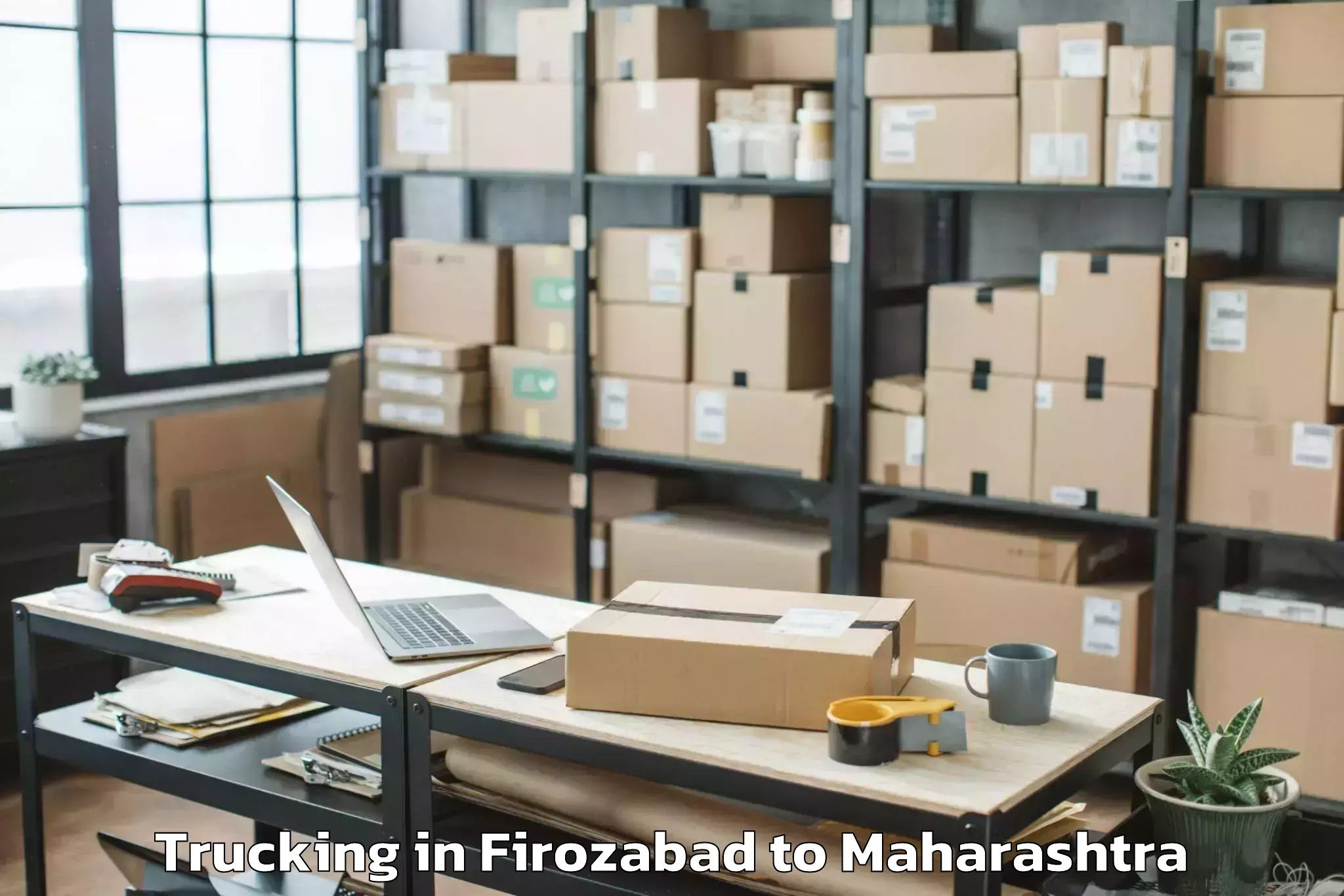 Professional Firozabad to Ghugus Trucking